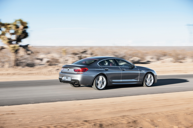 2013 Bmw 650I Gran Coupe Rear Three Quarters In Motion