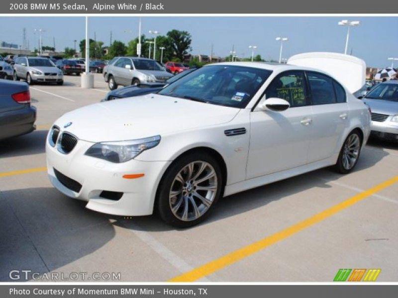 2008 BMW M5 Sedan in Alpine White. Click to see large photo.