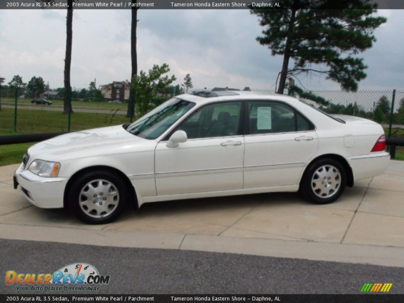 2003 Acura RL 3.5 Sedan Premium White Pearl / Parchment Photo #10