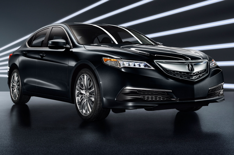 2015 Acura Tlx Front Side View In Black