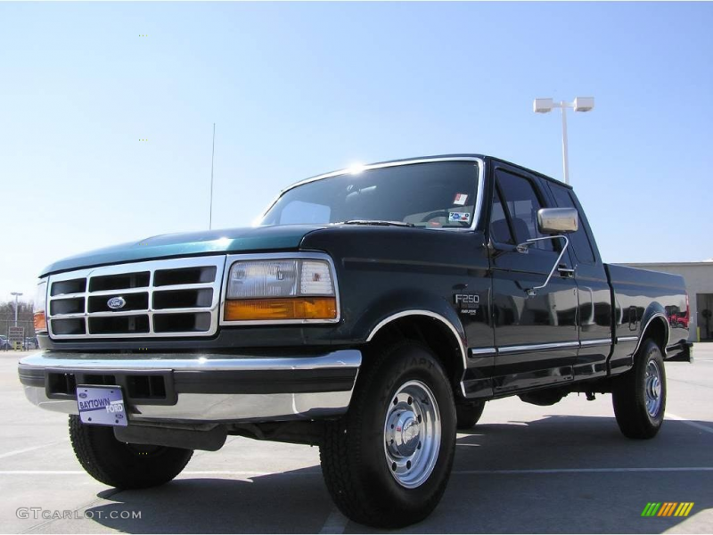 1996 Ford F250 XLT Extended Cab - Dark Tourmaline Green Metallic Color ...