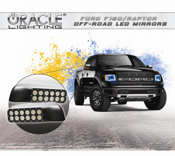 2009-2014 Ford F150 and Raptor LED Off Road Mirror Upgrade (Pair)