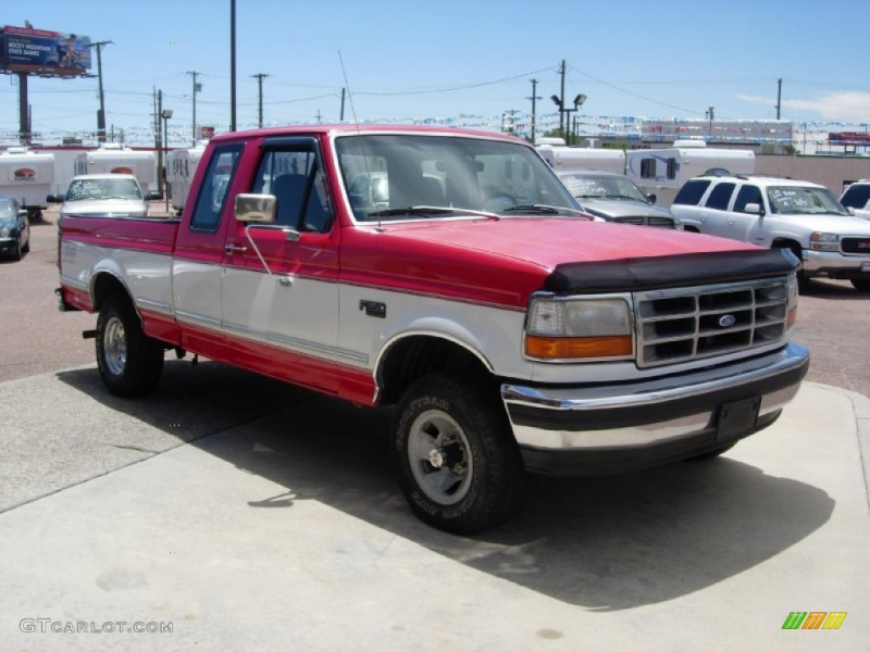 Vermillion Red 1995 Ford F150 XLT Extended Cab 4x4 Exterior Photo ...