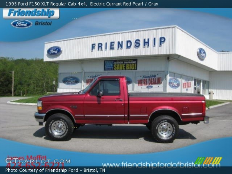 1995 Ford F150 XLT Regular Cab 4x4 in Electric Currant Red Pearl ...
