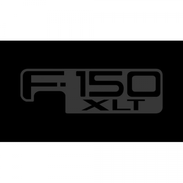 Ford F-150 XLT License Plate on Black Steel