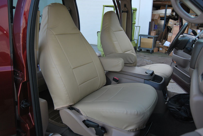 Details about FORD F-250 350 450 1997-04 S.LEATHER CUSTOM SEAT COVER ...