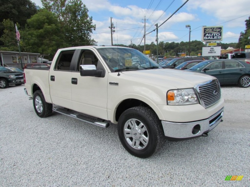 Oxford White Clearcoat 2008 Ford F-150 SuperCrew Lariat with Tan seats