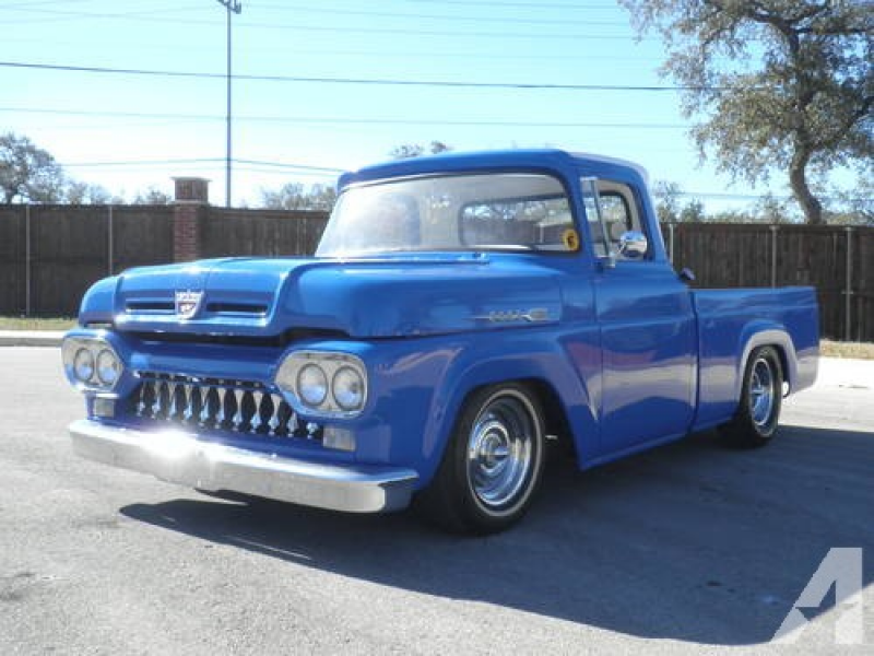 1960 Ford F100-shortbed-royal blue/ pearl white-custom for sale in San ...
