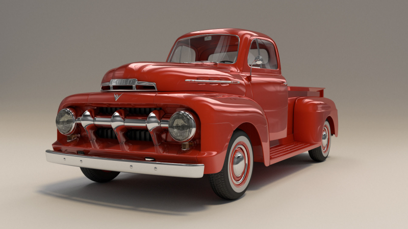 1951 Ford F1 Pickup Truck 3D model