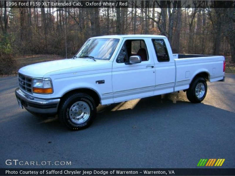 1996 Ford F150 XLT Extended Cab in Oxford White. Click to see large ...