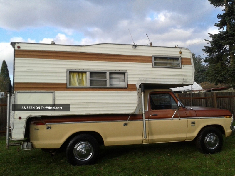 1976 Ford F250 Camper Special With The Camper, Custom Trim Package F ...