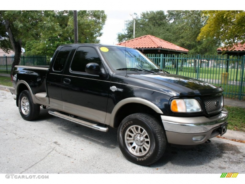Black 2003 Ford F150 King Ranch SuperCab 4x4 Exterior Photo #55231474