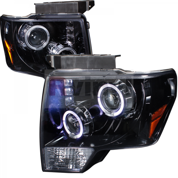 ... headlights 2012 ford f 150 halo black projector headlights are a