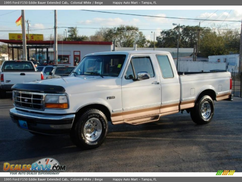 1995 Ford F150 Eddie Bauer Extended Cab Colonial White / Beige Photo ...