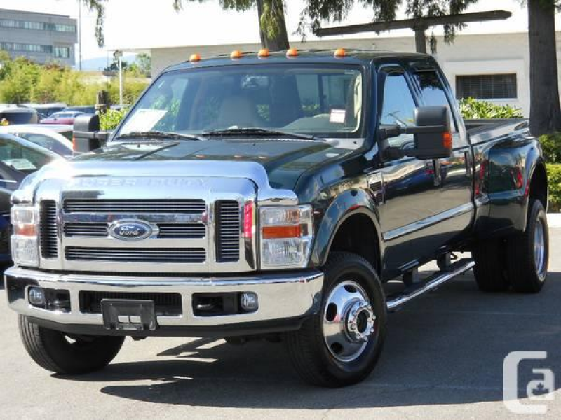 Green 2008 Ford F350 Lariat Dually Long Box Crew 4X4 Diesel w Leather ...