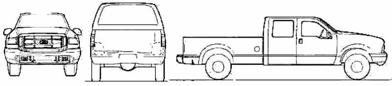 2004 Ford F-250 Crew Cab Pick-up blueprint