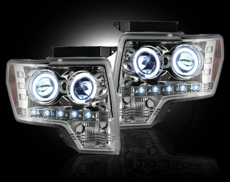 Ford F150 2009-2011 Chrome Projector Headlights