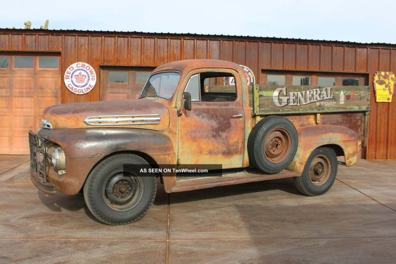 1952 Ford F - 3 Barn Find Survivor Patina Finish Pickup With Flat Head ...