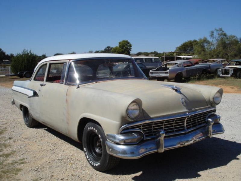 1956 Ford Mainline Tudor Coupe 2 Door Front Right View