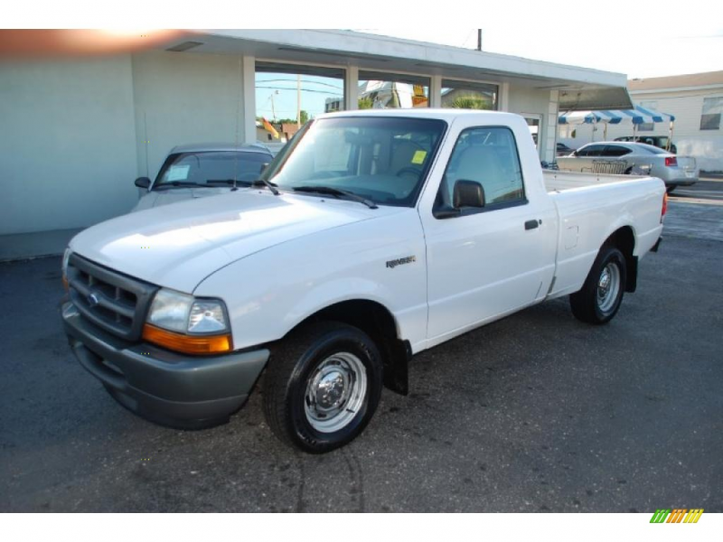 Oxford White Clearcoat 1999 Ford Ranger XL with Medium Graphite seats