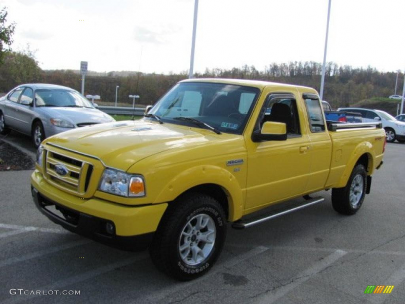 Screaming Yellow 2007 Ford Ranger Sport SuperCab 4x4 Exterior Photo ...