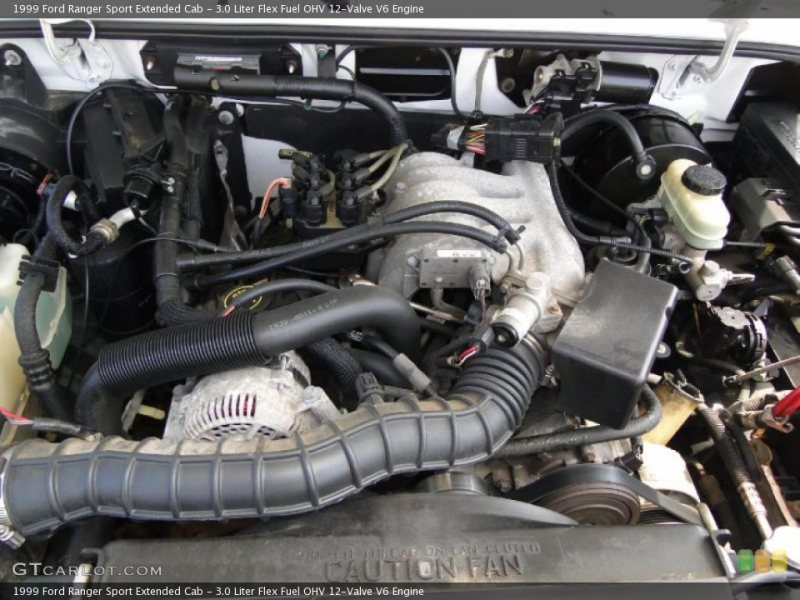 Liter Flex Fuel OHV 12-Valve V6 Engine on the 1999 Ford Ranger ...