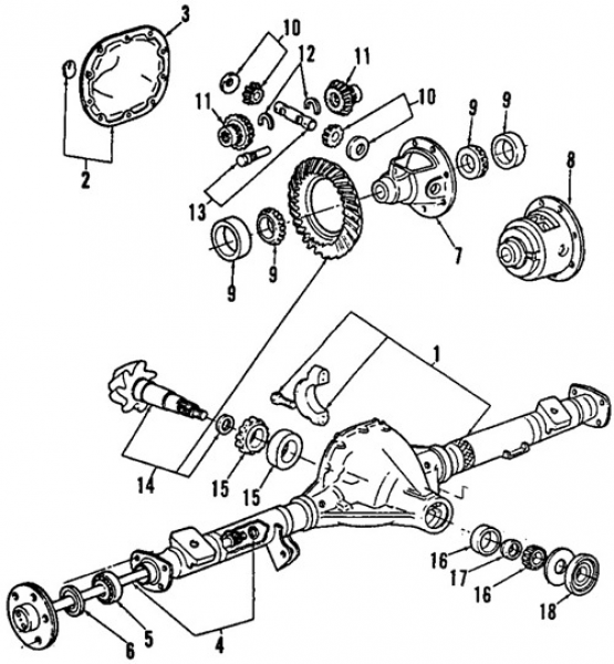 Ford Ranger Universals Rear Axle and Differential Parts Components ...
