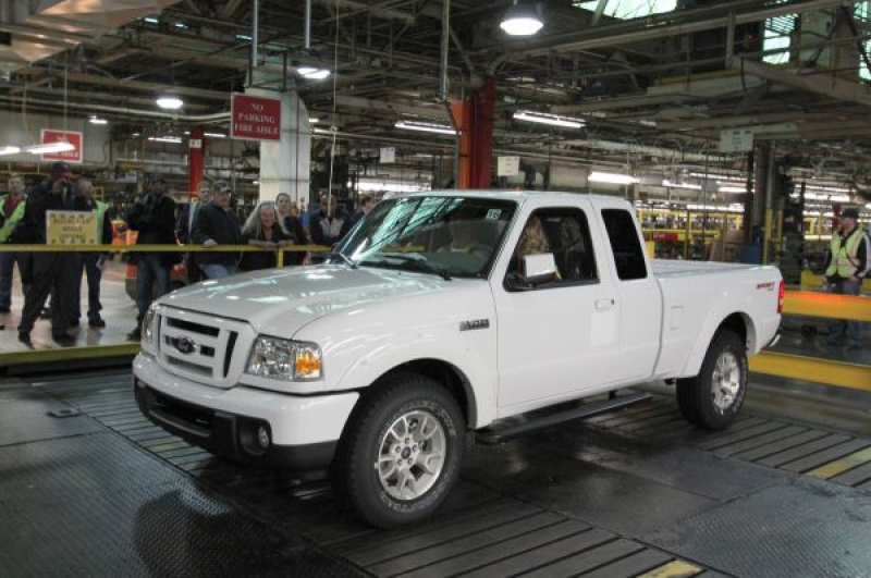 The last Ford Ranger pickup truck built in North America rolled off ...