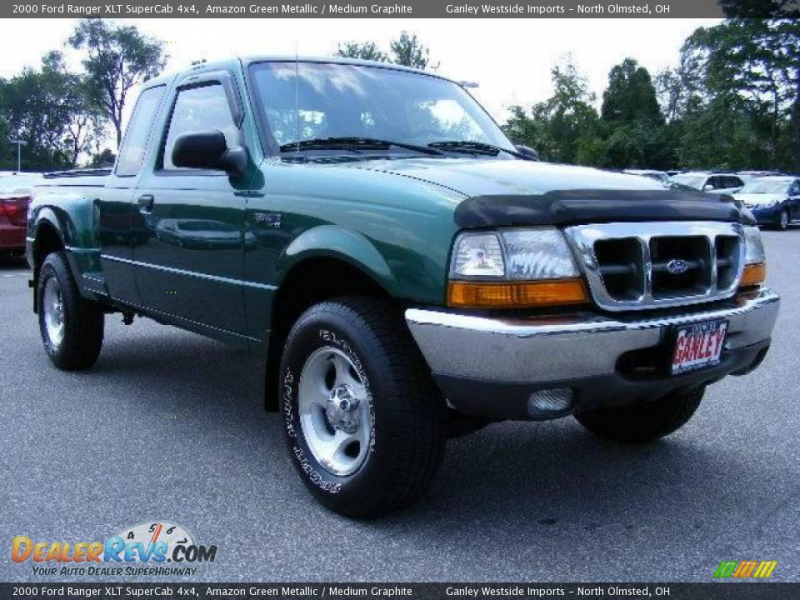 2000 Ford Ranger XLT SuperCab 4x4 Amazon Green Metallic / Medium ...