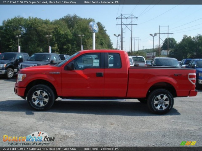 2013 Ford F150 STX SuperCab 4x4 Race Red / Steel Gray Photo #5