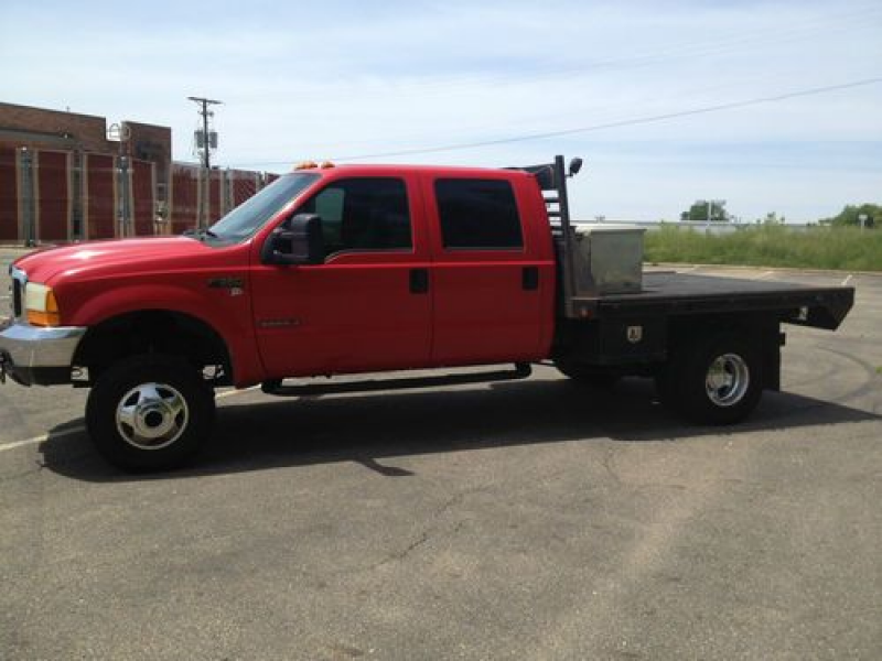 2001 Ford F350 Diesel 6 SPEED MANUAL Dually Flatbed 4X4, US $14,500.00 ...