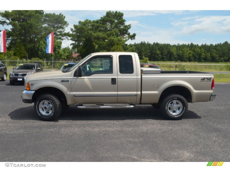 Harvest Gold Metallic 2000 Ford F250 Super Duty Lariat Extended Cab ...