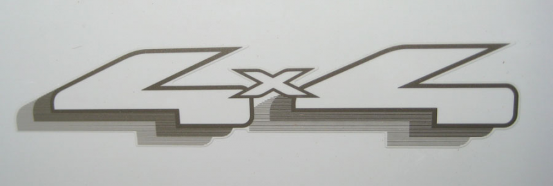 4x4 decal from a Ford F150 Triton.