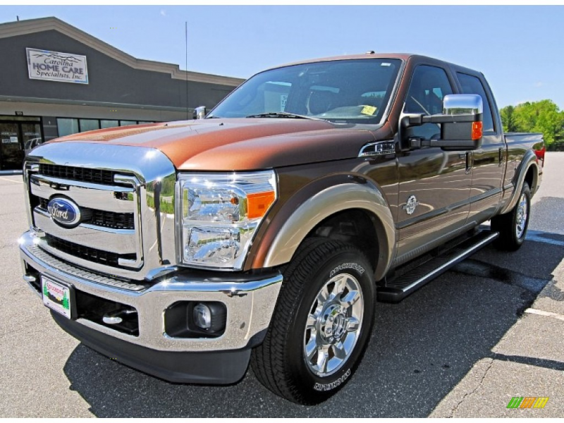 Brown 2011 Ford F-250 Lariat with Black seats