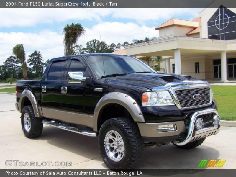 2004 Ford F150 Lariat SuperCrew 4x4 in Black. Click to see large photo ...