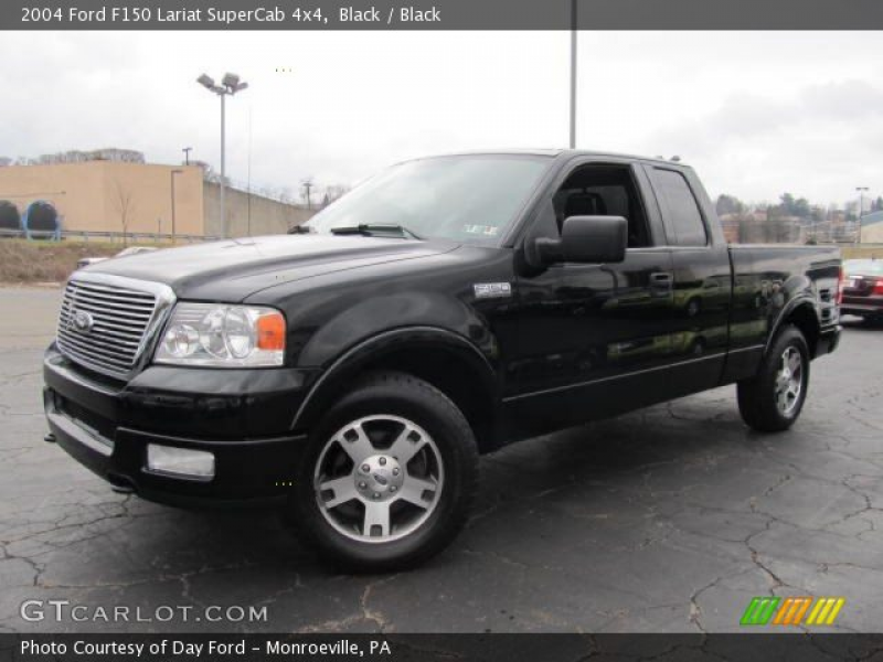 2004 Ford F150 Lariat SuperCab 4x4 in Black. Click to see large photo.
