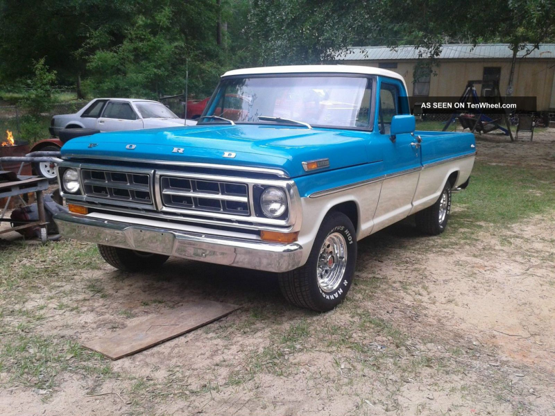1971 Ford F100 Frame Off 302 V8 3 Speed Manual Trans Ac Disc Brakes Ps ...