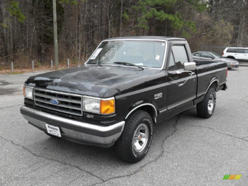 1990 ford f150 xlt lariat regular cab black color gray interior 1990 ...