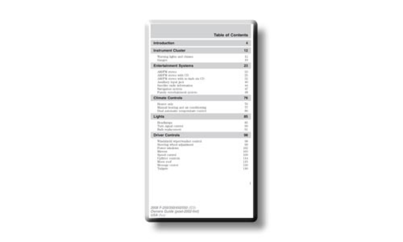 automotive ford 2008 F-350 OWNERS AND MAINTENANCE MANUAL