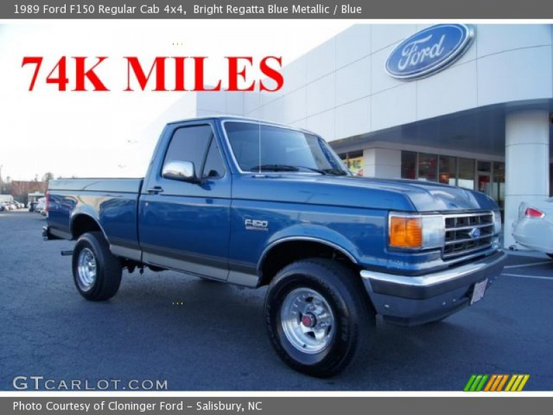 1989 Ford F150 Regular Cab 4x4 in Bright Regatta Blue Metallic. Click ...