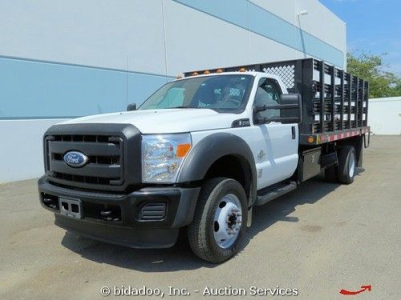 2011 Ford F450 XL 14’ Flatbed Stake Body Diesel Pickup Truck Lift ...