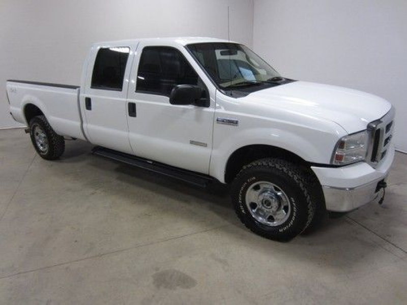 07 FORD F250 6.0L V8 TURBO DIESEL AUTO 4X4 CREW LONG XLT 1 OWER CO ...