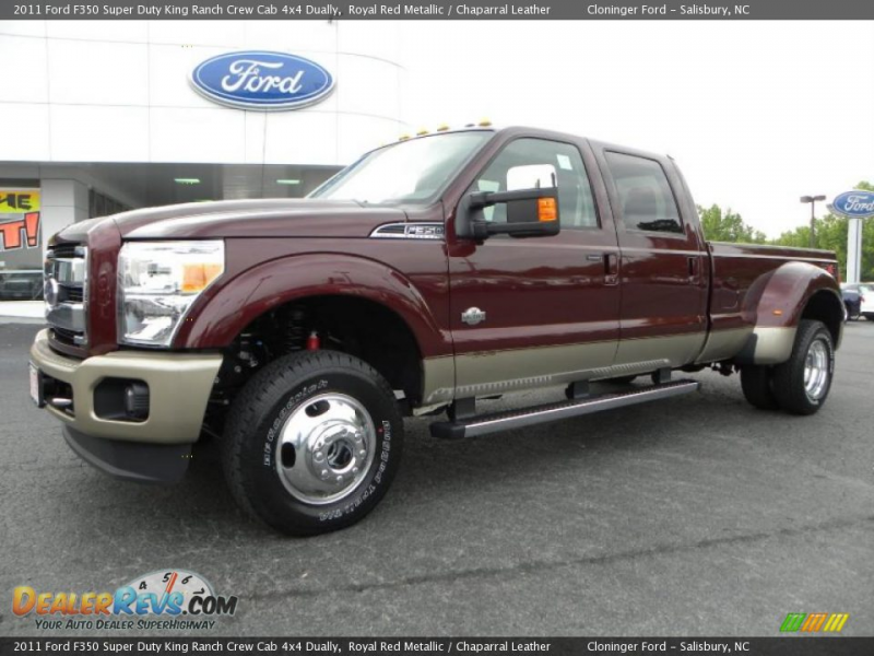 2011 Ford F350 Super Duty King Ranch Crew Cab 4x4 Dually Royal Red ...