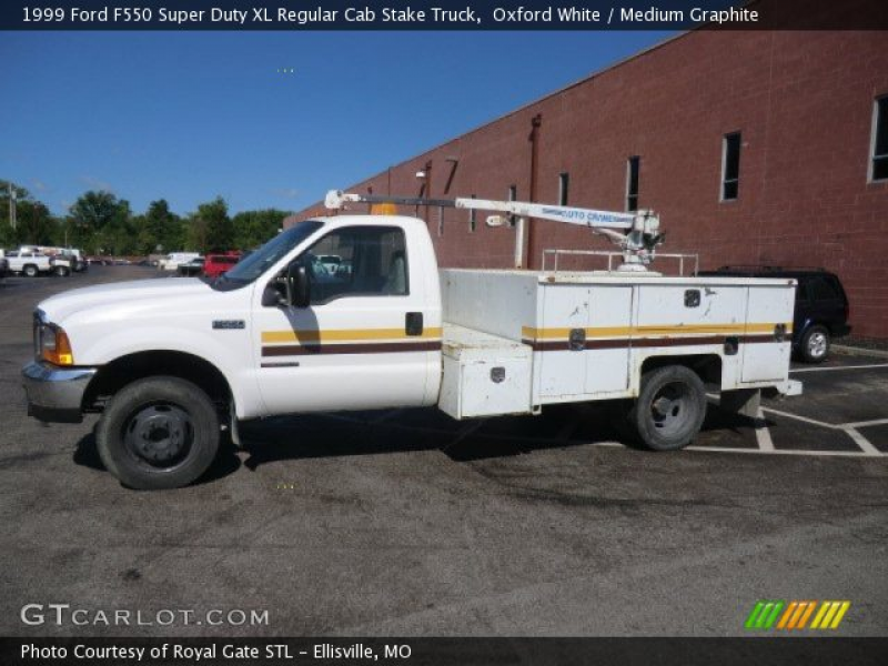 Oxford White 1999 Ford F550 Super Duty XL Regular Cab Stake Truck with ...