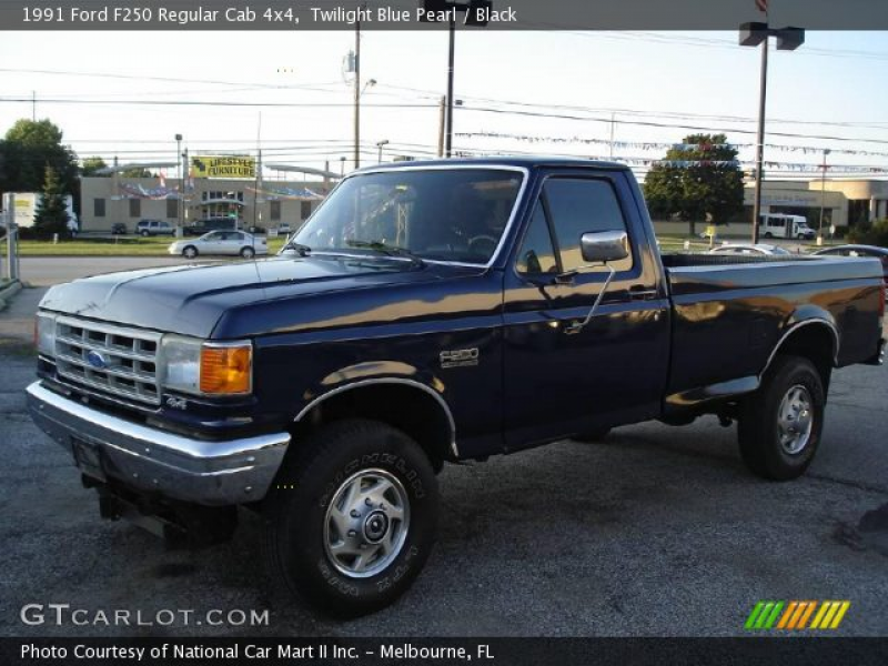 1991 Ford F250 Regular Cab 4x4 in Twilight Blue Pearl. Click to see ...