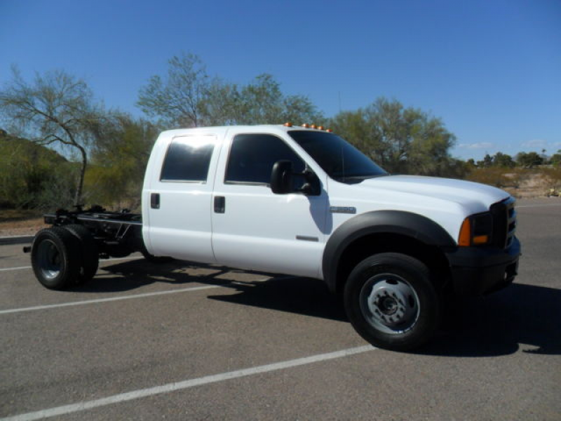 2007 Ford F550 XL Crew Cab 4x4 Powerstroke Diesel Cab & Chassis! LOW ...