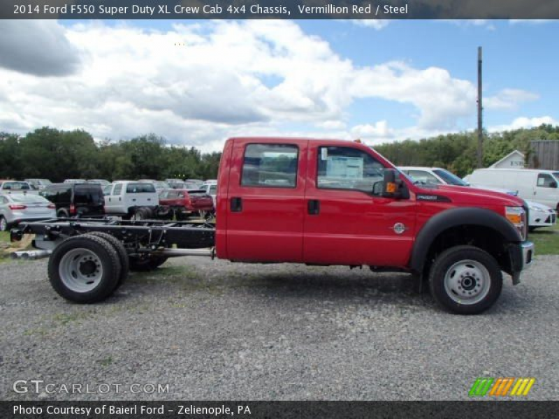 Vermillion Red 2014 Ford F550 Super Duty XL Crew Cab 4x4 Chassis with ...