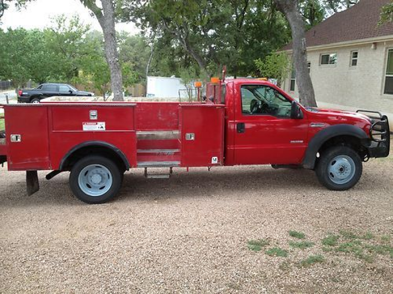 2006 FORD F550 POWER STROKE DIESEL 4X4 PTO UTILITY BED LOW RESERVE ...