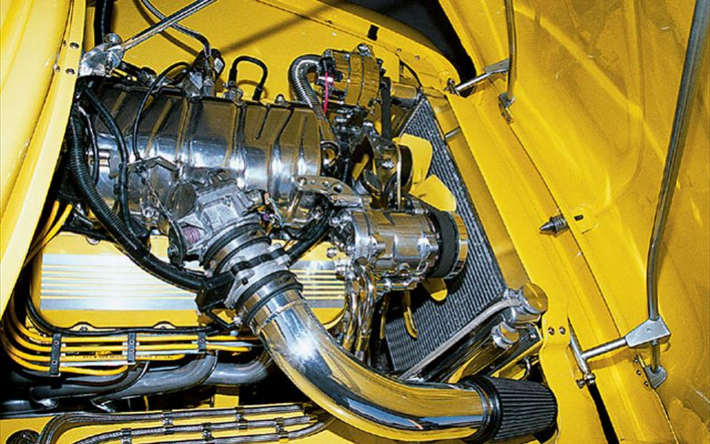 1955 Ford F100 Engine Bay