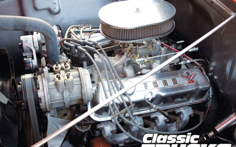 1955 Ford F100 Engine Bay